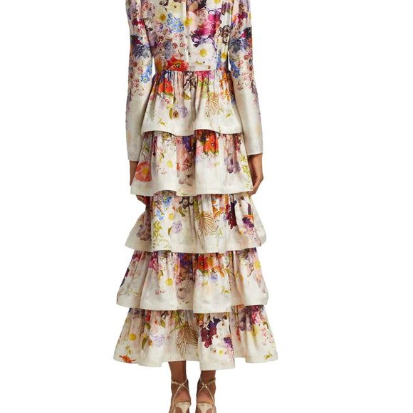 Prima Tiered Floral Midi-Dress Zimmermann - Picture 4 of 7